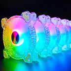 Coolmoon 12CM ARGB Fan PWM Control 5V ARGB 3Pin Chassis Heatsink Quiet Fan AURA SYNC 4Pin for PC Case Water Cooler CPU Radiator