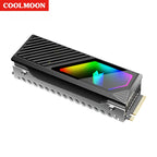 COOLMOON M2 SSD HDD Cooler Solid State Drive Heat Dissipation Vest NVME SSD2280 Brass Heat Sink M2 Heat Sink With Fan