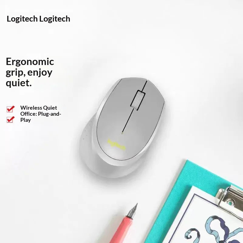 Logitech M330 Silent Wireless Office Mouse — Compact, Quiet, Comfortable