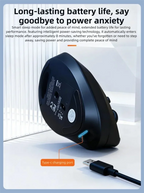 Warvank VM1 Vertical Wireless Mouse — Ergonomic, 1600 DPI, Rechargeable, Silent