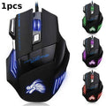 USB Wired Gaming Mouse — 7 Button, RGB Backlit, 5500 DPI