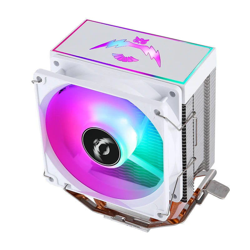 QiuzAim Tower Type Radiator Air-cooled 2/4/6 Heat Pipe CPU Cooler ARGB Fan 90mm Install LGA2011 2066 x99 115x 1200 1700 AM4 AM5
