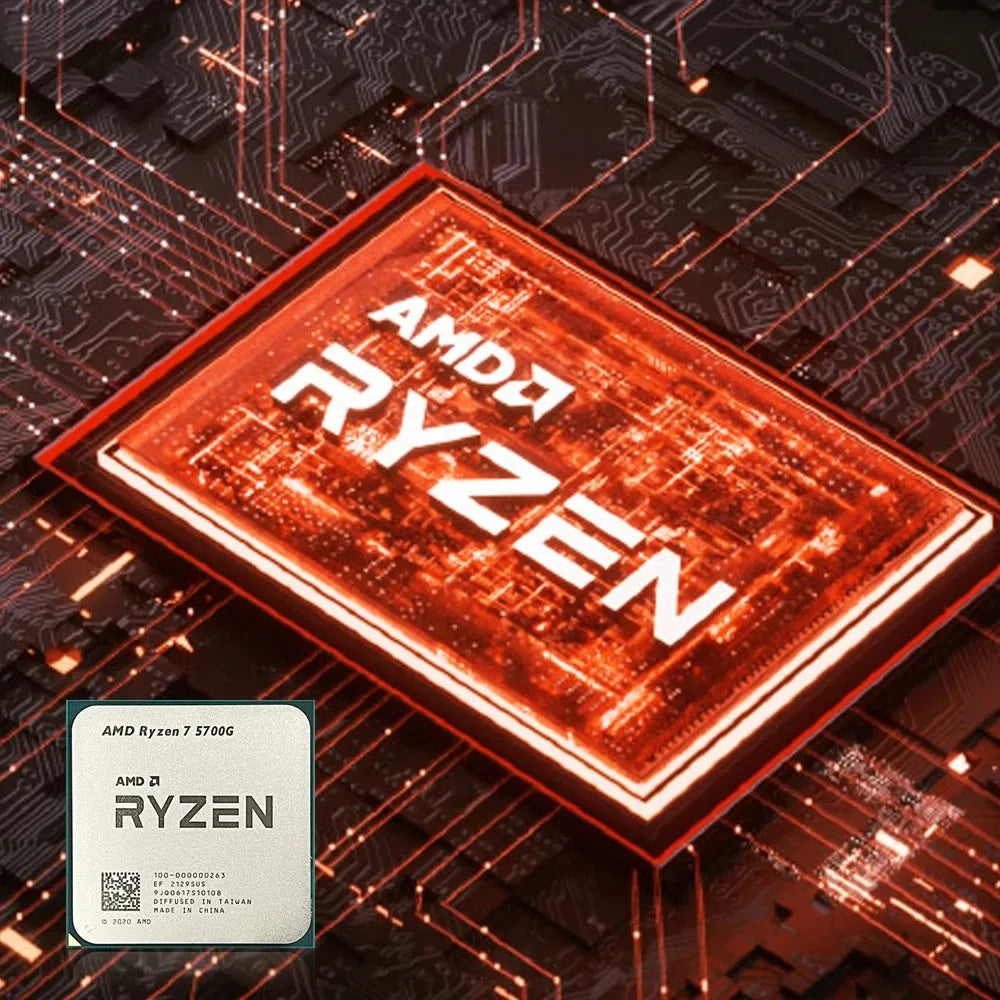 AMD Ryzen 7 5700G — 8-Core 16-Thread AM4 CPU, 3.8GHz / 4.6GHz, Radeon Graphics, 65W