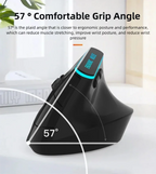 Warvank VM1 Vertical Wireless Mouse — Ergonomic, 1600 DPI, Rechargeable, Silent