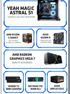 YEAH MAGIC Gaming Desktop — AMD Ryzen 5 5600GT, 16GB DDR4, 1TB SSD