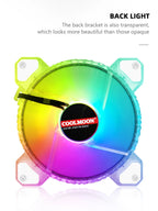 Coolmoon 12CM ARGB Fan PWM Control 5V ARGB 3Pin Chassis Heatsink Quiet Fan AURA SYNC 4Pin for PC Case Water Cooler CPU Radiator