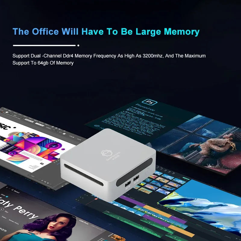 GenMachine Mini PC — AMD Ryzen 7 5800U, 16GB DDR4, 512GB SSD, WiFi 6, Windows 11