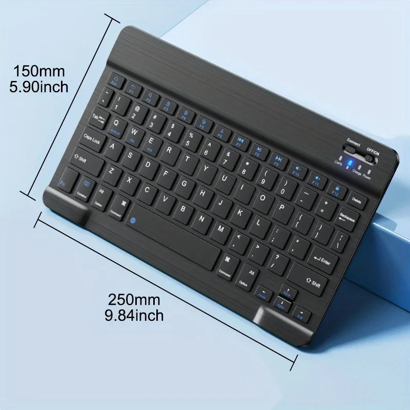 Ultra-Slim Bluetooth-compatible Keyboard Portable Mini Wireless Keyboard for iPad iPhone Tablet Phone Smartphone iOS Android Win
