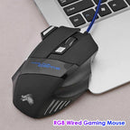 USB Wired Gaming Mouse — 7 Button, RGB Backlit, 5500 DPI