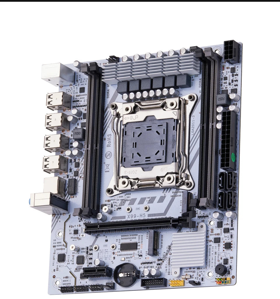 QIYIDA X99 Motherboard kit set LGA 2011-3 Xeon E5 2640 V4 CPU DDR4 16GB PC4 REG ECC Memory NVME M.2 PCI16x3.0 M-ATX