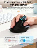 Warvank VM1 Vertical Wireless Mouse — Ergonomic, 1600 DPI, Rechargeable, Silent