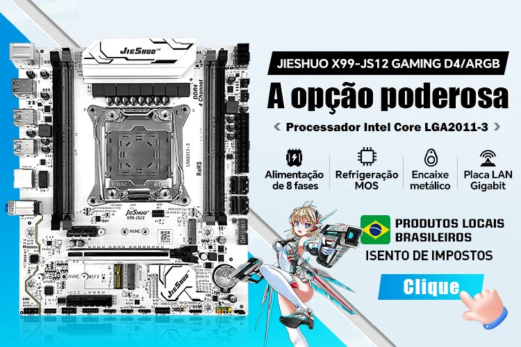 JIESHUO X99-JS11 Motherboard Set for Gaming with Xeon E5-2680 V4 Processor Compatible with DDR4 2133MHz Dual-Channel RAM & WiFi