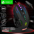 V7 Mechanical Gaming Mouse — LED Lights, Wired, Ambidextrous, Laptop & Desktop