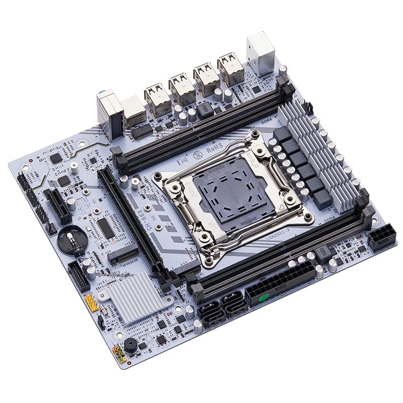 QIYIDA X99 Motherboard kit set LGA 2011-3 Xeon E5 2640 V4 CPU DDR4 16GB PC4 REG ECC Memory NVME M.2 PCI16x3.0 M-ATX