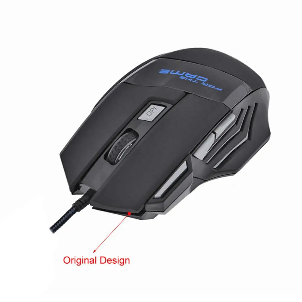 USB Wired Gaming Mouse — 7 Button, RGB Backlit, 5500 DPI
