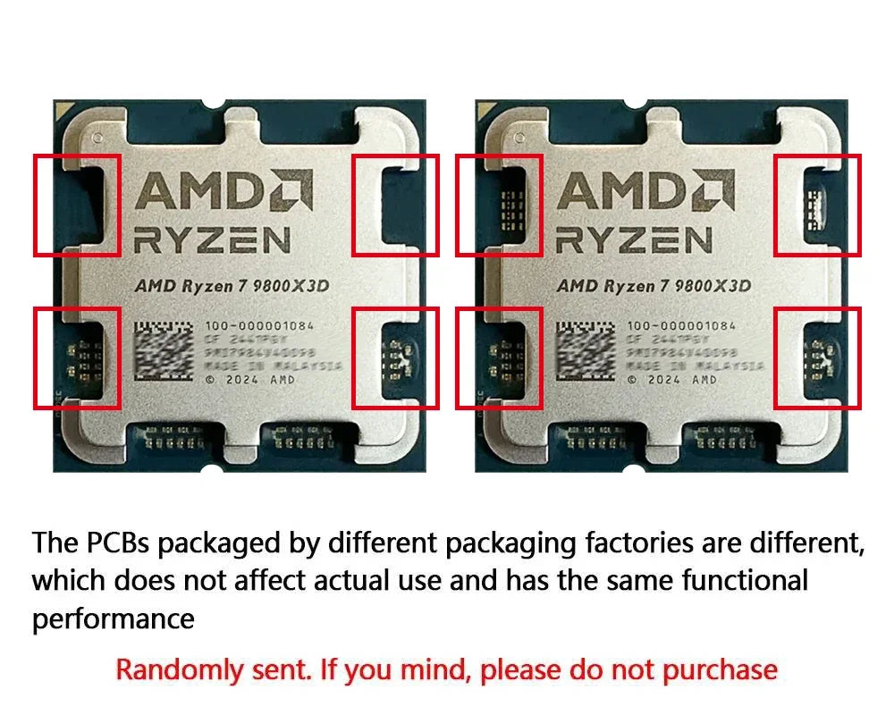 AMD Ryzen 7 9800X3D — 8-Core 16-Thread AM5 CPU, 4.7GHz Base, 96MB Cache, 120W