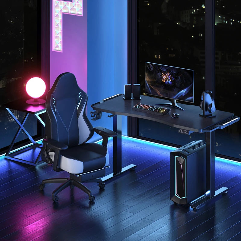 Gaming Table Computer Desk Racing Style Office Table Gamer Pc Workstation Gaming Desk with CPU Stand