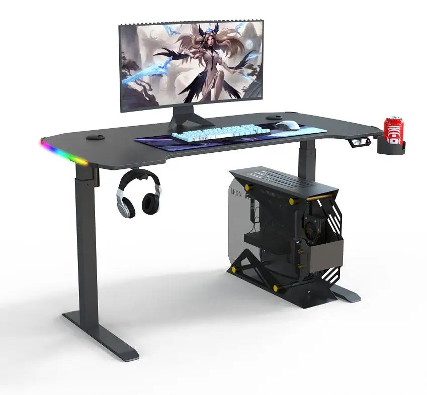 Gaming Table Computer Desk Racing Style Office Table Gamer Pc Workstation Gaming Desk with CPU Stand