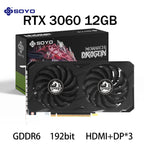 New Gaming Graphics Cards SOYO NVIDIA GeForce RTX 3060 12GB GDDR6 192 Bit Desktop GPU Video Card For PC Computer Components