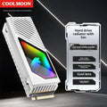COOLMOON M2 SSD HDD Cooler Solid State Drive Heat Dissipation Vest NVME SSD2280 Brass Heat Sink M2 Heat Sink With Fan
