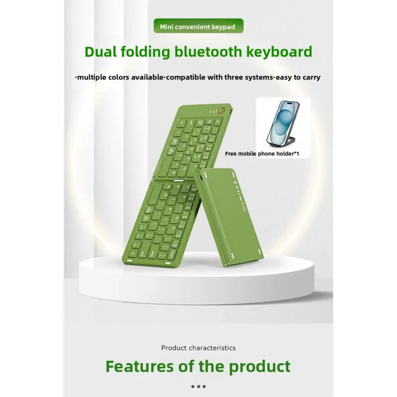 Wireless Foldable Bluetooth Keyboard for Laptops, Tablets, and Mobile Office Use – Compact Portable Mini Keyboard