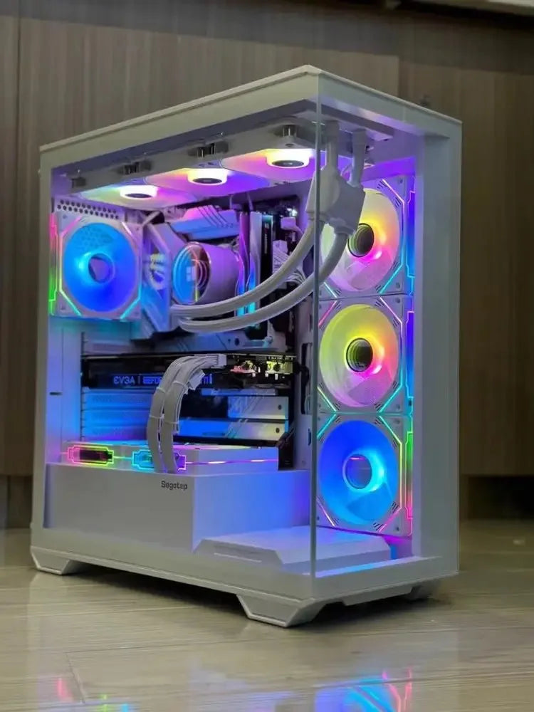 Aotesier Gaming Desktop — Intel Core i7-4790, 16GB DDR3, 512GB SSD, Windows 11 (White)