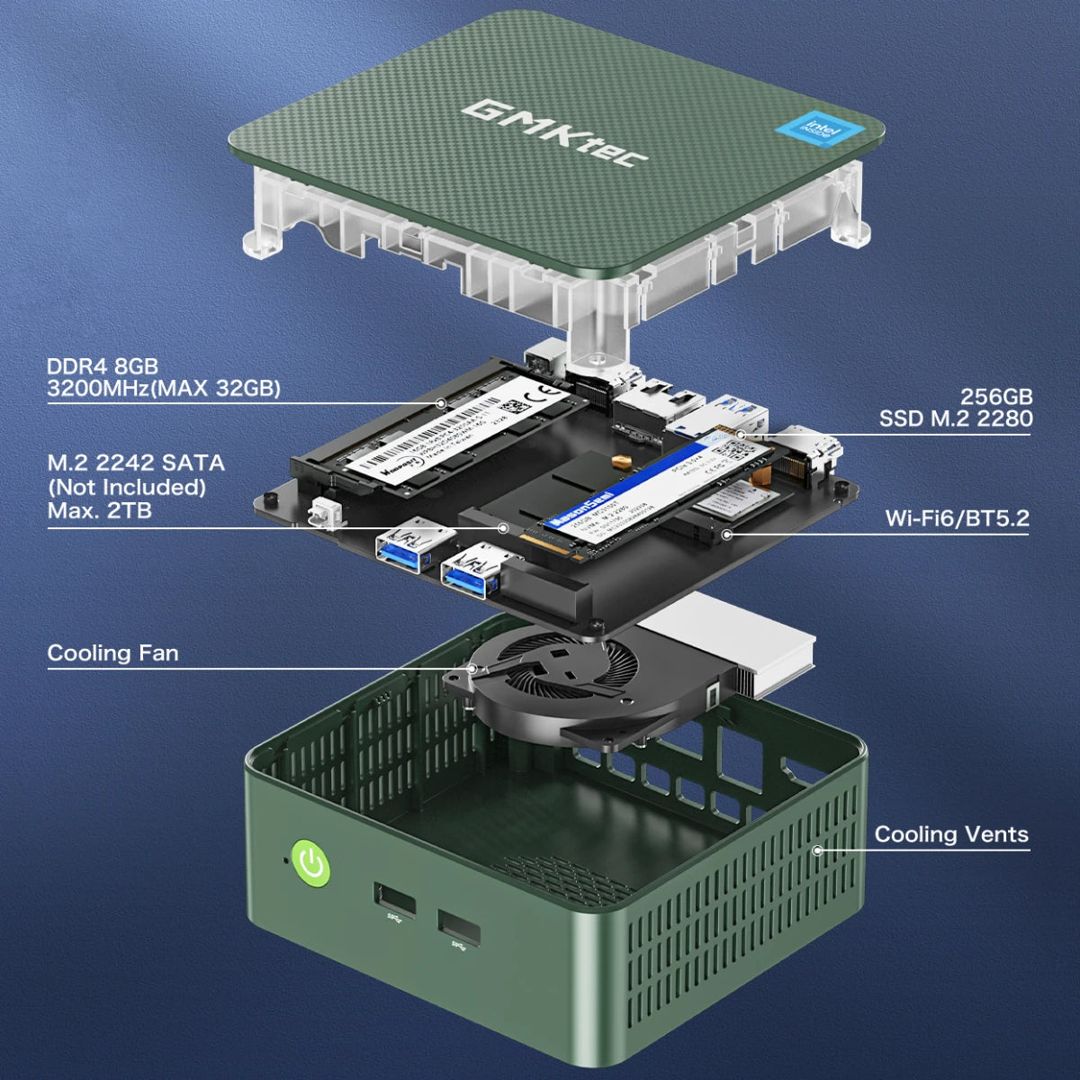 GMKtec G3 Mini PC — Intel N100, 16GB RAM, 512GB SSD