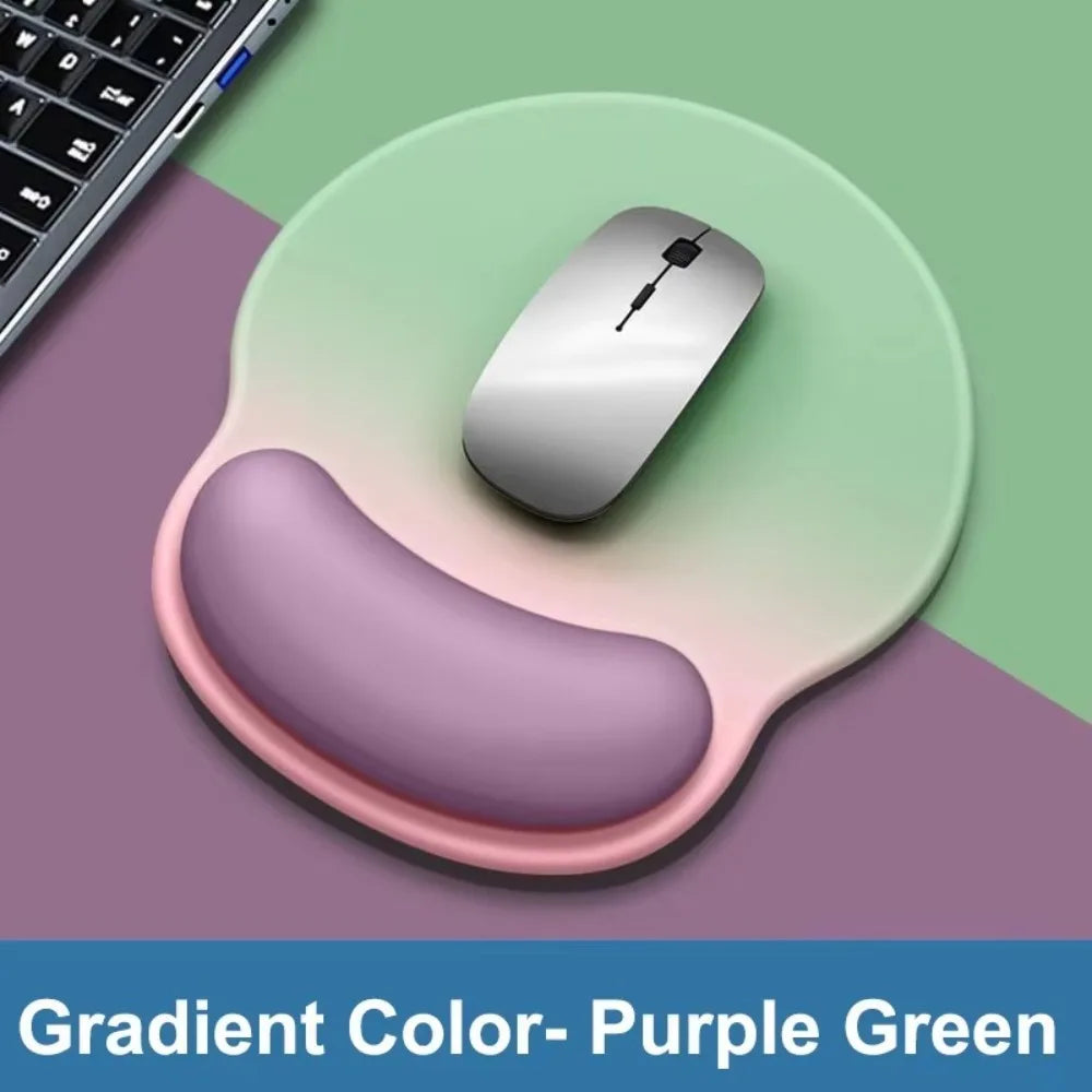 Durable Non-Slip Gradient Mouse Pad Soft Silicone Comfortable Wrist Rest Smooth Surface Desktop Wrist Support Computer Desktop