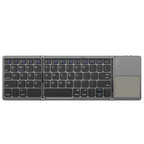 Portable Bluetooth Keyboard for iPad Tablet Mobile Phone Tri-fold Touchpad Wireless External Keyboard Accessories