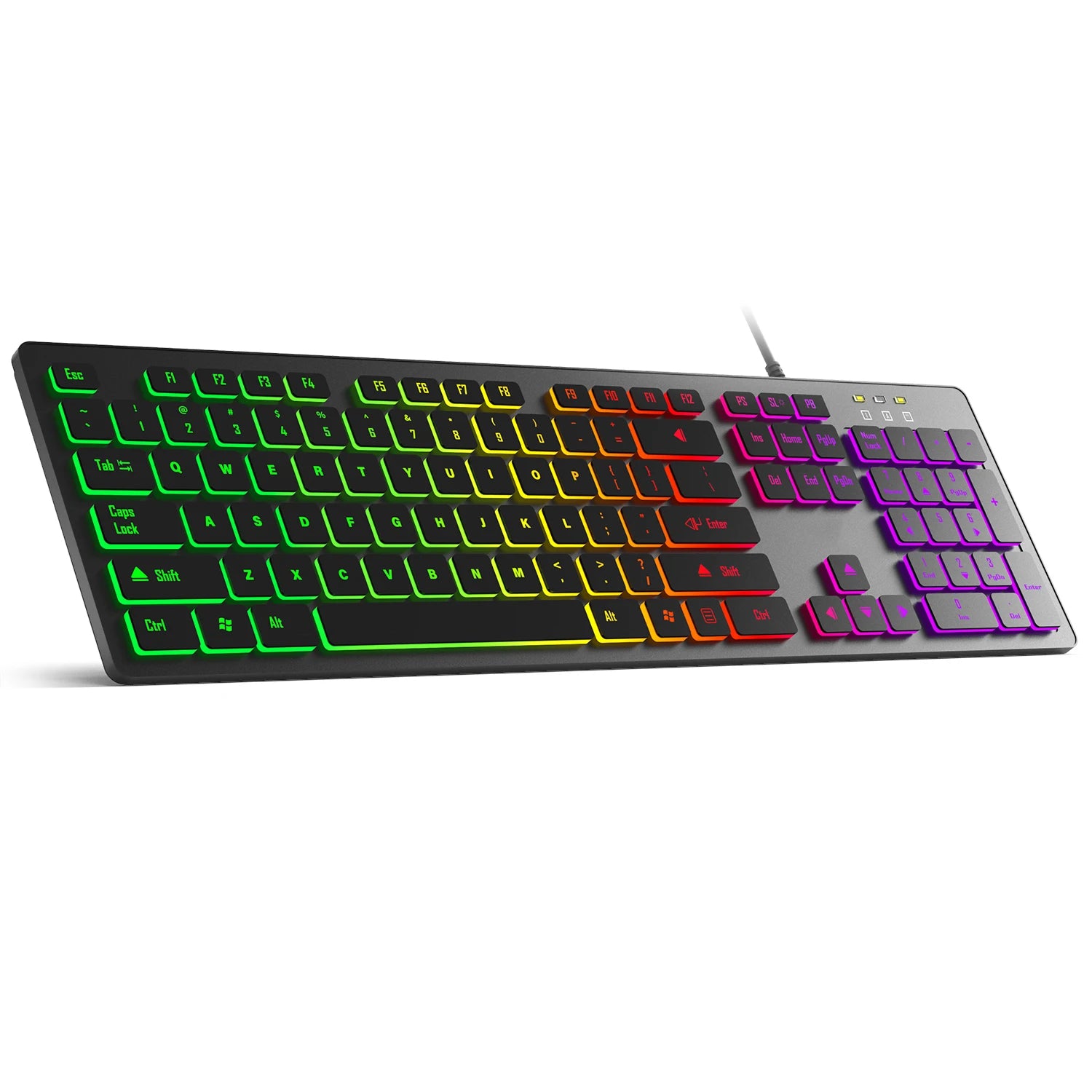 Computer Gaming Keyboard Light Backlit RGB Mute wired keyboard USB