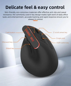 Warvank VM1 Vertical Wireless Mouse — Ergonomic, 1600 DPI, Rechargeable, Silent