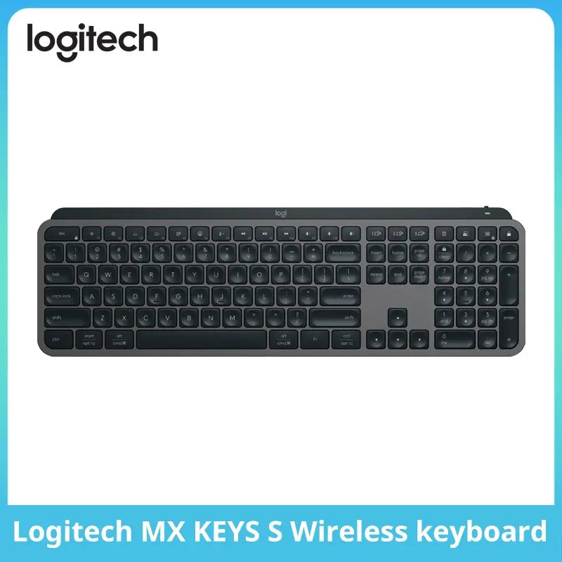 NEW Logitech MX Keys S Wireless Bluetooth Keyboard Office Multi-device Connection Backlit Bolt Ultra-thin and Portable