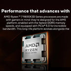 AMD Ryzen 7 9800X3D — 8-Core 16-Thread AM5 CPU, 5.2GHz Boost, 64MB Cache