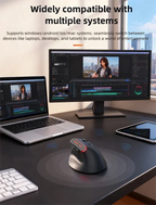 Warvank VM1 Vertical Wireless Mouse — Ergonomic, 1600 DPI, Rechargeable, Silent