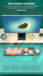 Shipadoo Wireless Keyboard and Mouse Combo Set Gaming Wireless Laptop Desktop Computer Office Accessories Free Wireless Mouse