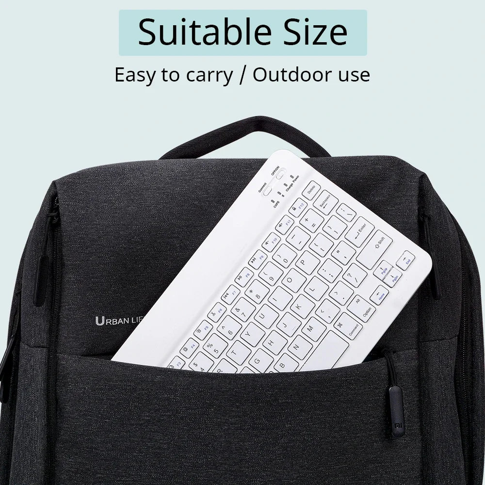 Ultra-Slim Bluetooth-compatible Keyboard Portable Mini Wireless Keyboard for iPad iPhone Tablet Phone Smartphone iOS Android Win