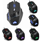 USB Wired Gaming Mouse — 7 Button, RGB Backlit, 5500 DPI