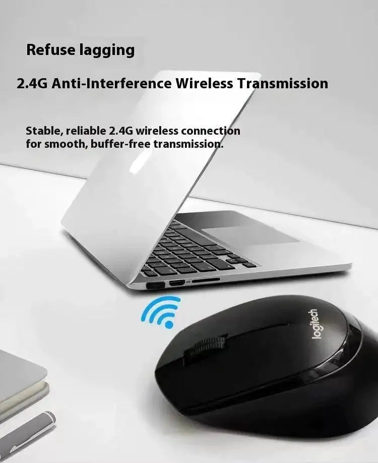 Logitech M330 Silent Wireless Office Mouse — Compact, Quiet, Comfortable