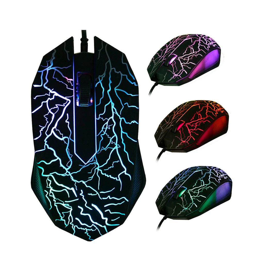 Ergonomic USB Wired Gaming Mouse — 3200 DPI, RGB LED, 6 Button