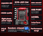 JIESHUO X99-JS11 Motherboard Set for Gaming with Xeon E5-2680 V4 Processor Compatible with DDR4 2133MHz Dual-Channel RAM & WiFi