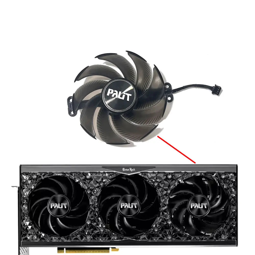 90MM RTX4080 RTX4090 GPU Cooler Replacement Fan TH9520B2H-PCB01 For Palit GeForce RTX 4070TI 4080 4090 GameRock OC Video Card