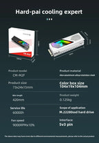 COOLMOON M2 SSD HDD Cooler Solid State Drive Heat Dissipation Vest NVME SSD2280 Brass Heat Sink M2 Heat Sink With Fan