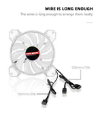 Coolmoon 12CM ARGB Fan PWM Control 5V ARGB 3Pin Chassis Heatsink Quiet Fan AURA SYNC 4Pin for PC Case Water Cooler CPU Radiator