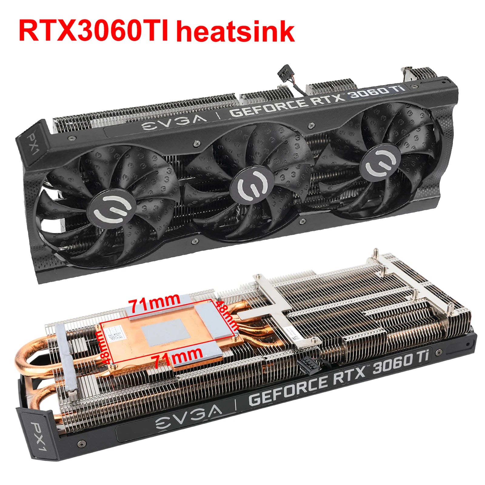Cpu Cooler Heatsink For EVGA GeForce RTX 3060TI 3070 3080 3080TI 3090 XC3 BLACK GAMING Replacement Graphics Card Radiator