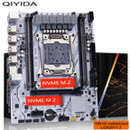 QIYIDA X99 Motherboard kit set LGA 2011-3 Xeon E5 2640 V4 CPU DDR4 16GB PC4 REG ECC Memory NVME M.2 PCI16x3.0 M-ATX