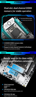 SOYO X99 Gaming Motherboard Kit LGA 2011-3 with E5 2630 V4 CPU DDR4 REG ECC Memory M.2 NAME Computer components Mainboard
