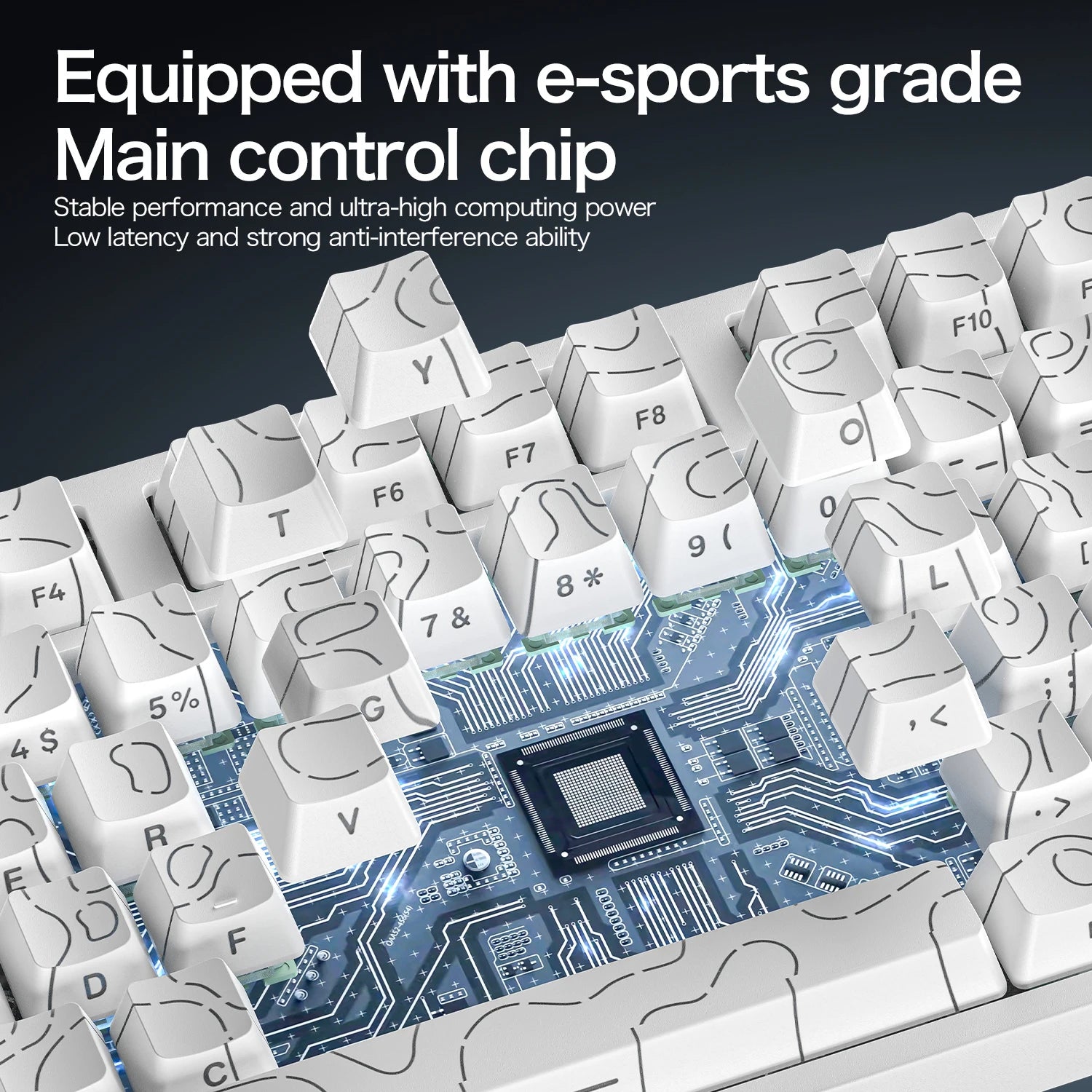 ATTACK SHARK R82 HE Wired RGB Lighting 8KHz Magnetic Keyboard With 0.005mm RT Accuracy,Support RT/Snap Tap/DKS/MT/TGL