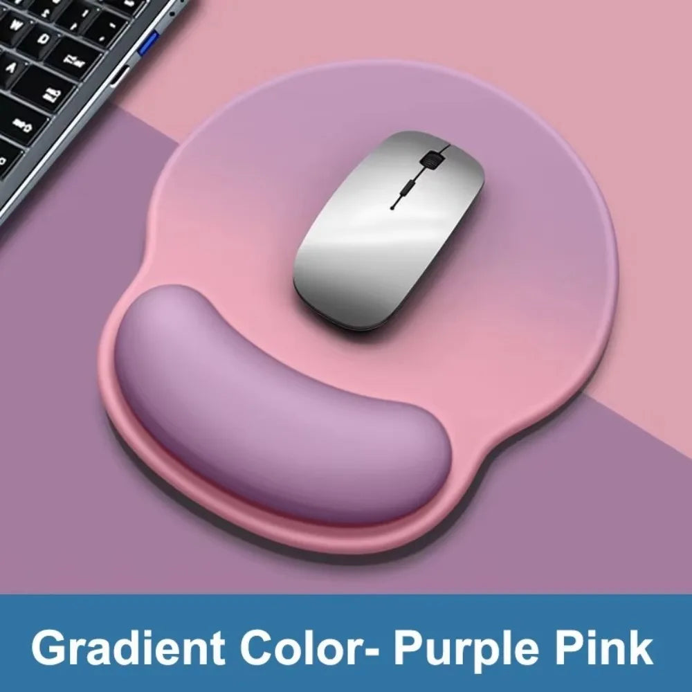 Durable Non-Slip Gradient Mouse Pad Soft Silicone Comfortable Wrist Rest Smooth Surface Desktop Wrist Support Computer Desktop