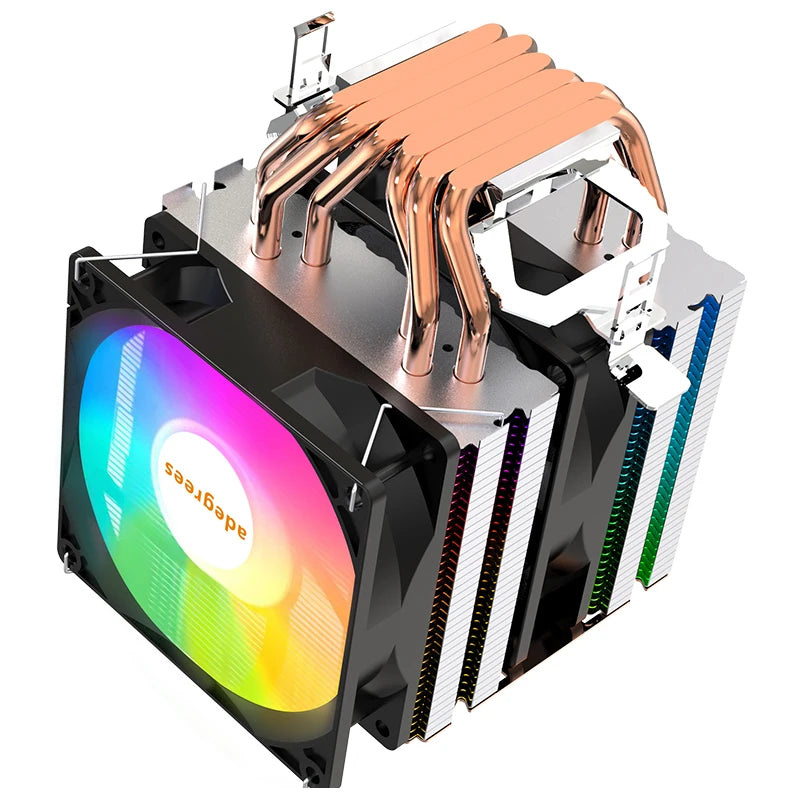 6 Heat Pipes CPU Cooler 4Pin PWM PC Procesor Heat Sinks for Intel LGA 1700 1200 1150 1151 1155 2011 X79 X99 AM3 AM4 Cooling Fan