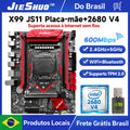 JIESHUO X99-JS11 Motherboard Set for Gaming with Xeon E5-2680 V4 Processor Compatible with DDR4 2133MHz Dual-Channel RAM & WiFi